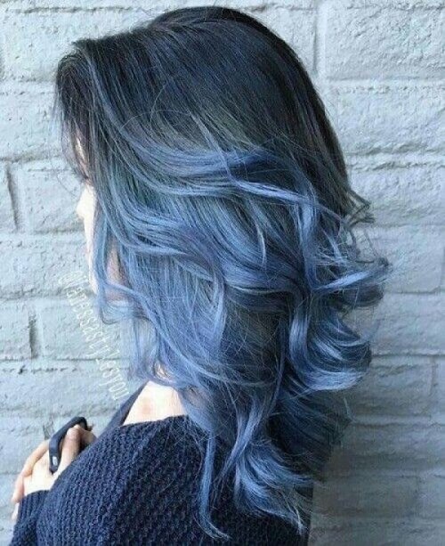 Màu tóc xanh rêu lạnh